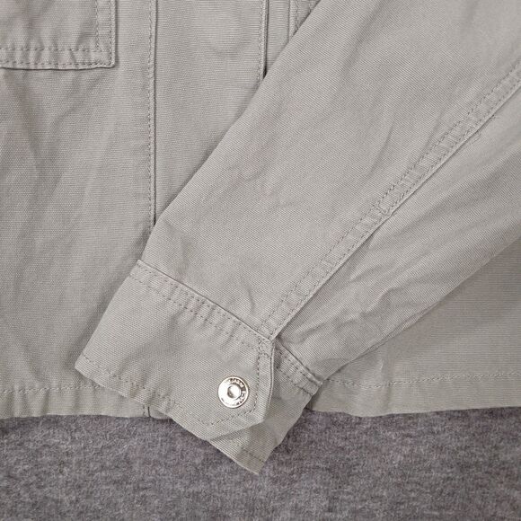 Kenzie Jeans Olive‎ Green Denim Snap Up Utility Jacket Size XL Style ENG02287X - Picture 2 of 13